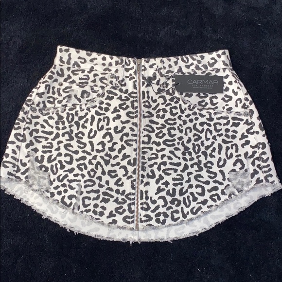 Carmar White Cheetah Beatrice Skirt - Picture 2 of 4